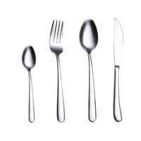BESTECK Set 24 teilig für 6 Personen, Edelstahl Besteckset mit Messer Gabel Löffel, poliert, spülmaschinenfest - Silberfarben, Metall
