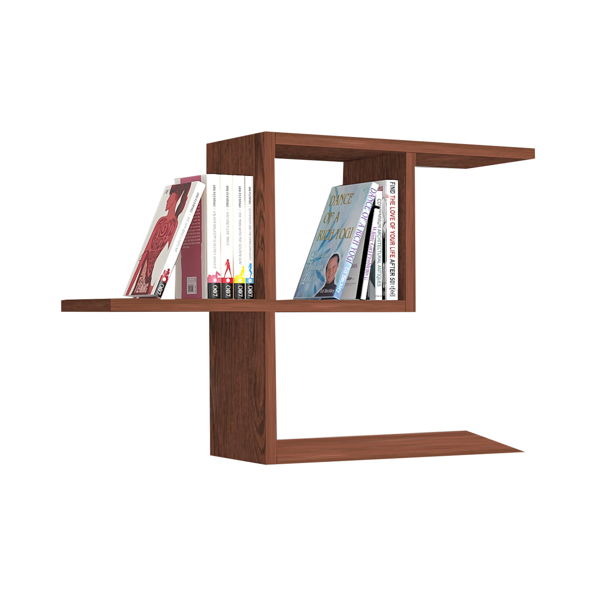 WANDREGAL Hadsel - Wengefarben, Holzwerkstoff (75/50/22cm) - [en.casa]