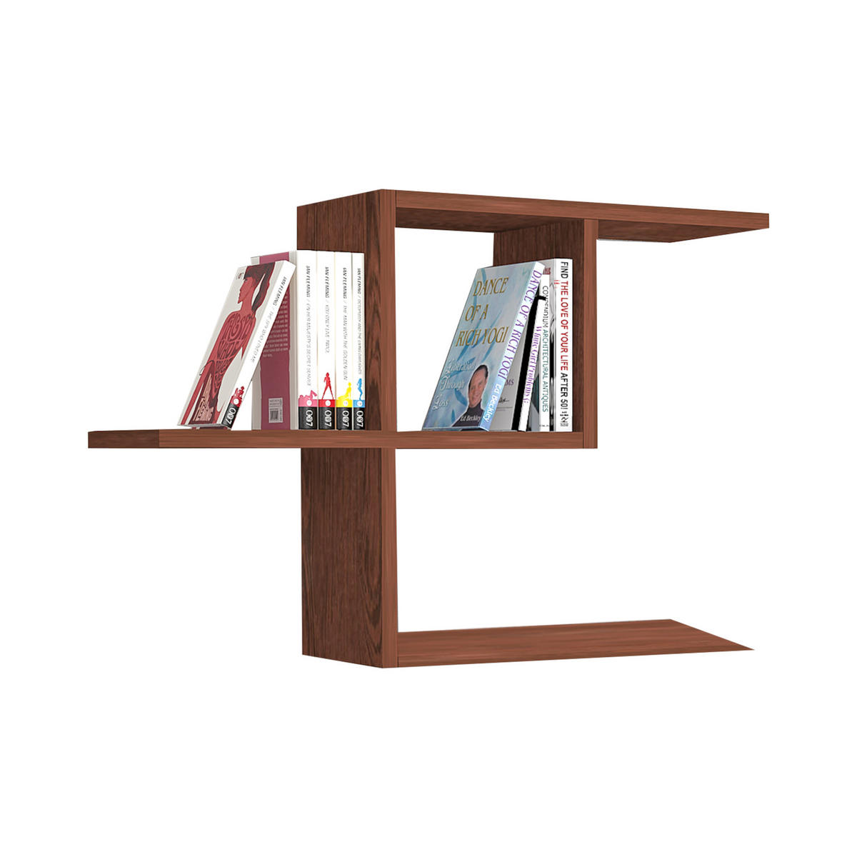 WANDREGAL Hadsel - Wengefarben, Holzwerkstoff (75/50/22cm) - [en.casa]