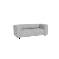 2-SITZER-SOFA Tove Hellgrau Cord - Hellgrau/Schwarz, Holz/Kunststoff (151/65/80cm) - S-Style Möbel