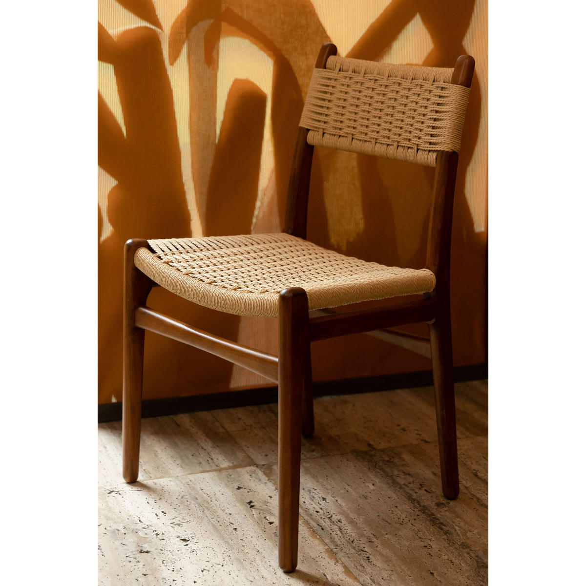 ESSZIMMERSTUHL Cecile Walnussfarbe - 2 er Set - Braun, Holz (50.2/81.3/47.1cm) - Dutchbone