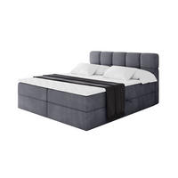 BOXBETT mit Matratze H4 - FAMA - 180x200 cm Dunkelgrau Casablanca - Dunkelgrau, Holzwerkstoff (180/200cm) - ALTDECOR