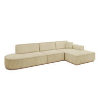 ECKSOFA Ottomane Rechts IREA-L2 - 327x165x80 cm Beige - Taupe, Holzwerkstoff/Textil (327/165cm) - ALTDECOR