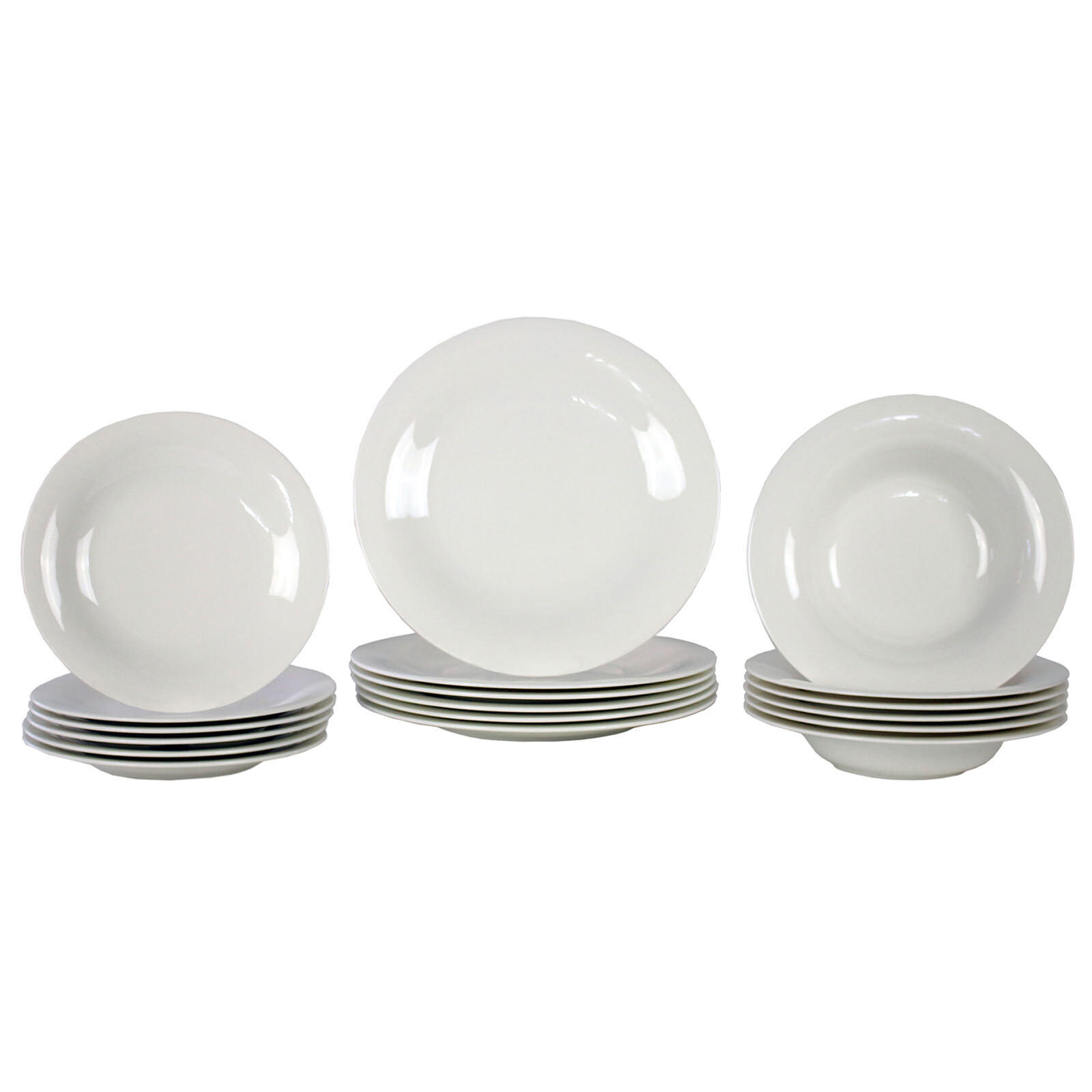 TELLER-SET New Cottage Basic weiß 18er Set - Weiß, Keramik (1/1/1cm) - Villeroy & Boch
