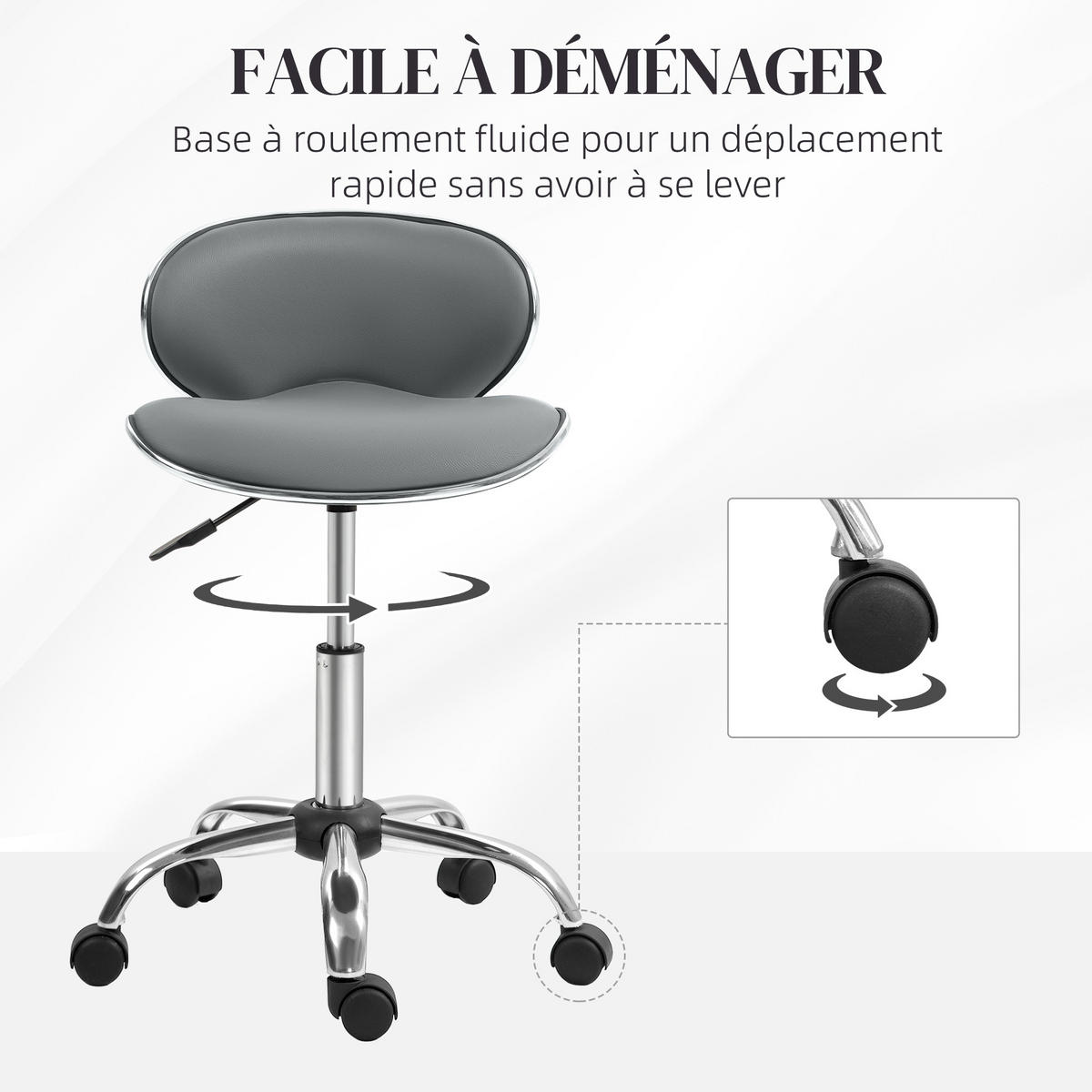 BÜROHOCKER DE-18036 höhenverstellbar 44-56 cm, Sattelform Grau - Grau, Metall (48/74/44cm) - ComfortXL