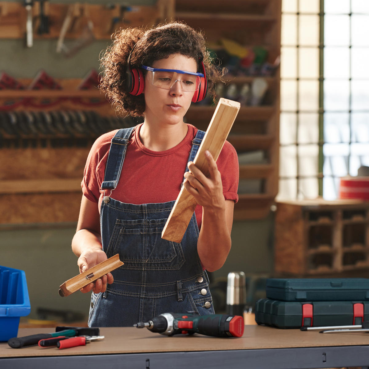 WERKBANK - Multicolor, Holzwerkstoff/Metall (120/90/60cm) - Relaxdays