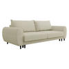 SCHLAFSOFA Sonia - Schwarz/Naturfarben, Holz/Textil (251/76/95cm) - MIRJAN24