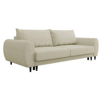 SCHLAFSOFA Sonia - Schwarz/Naturfarben, Holz/Textil (251/76/95cm) - MIRJAN24