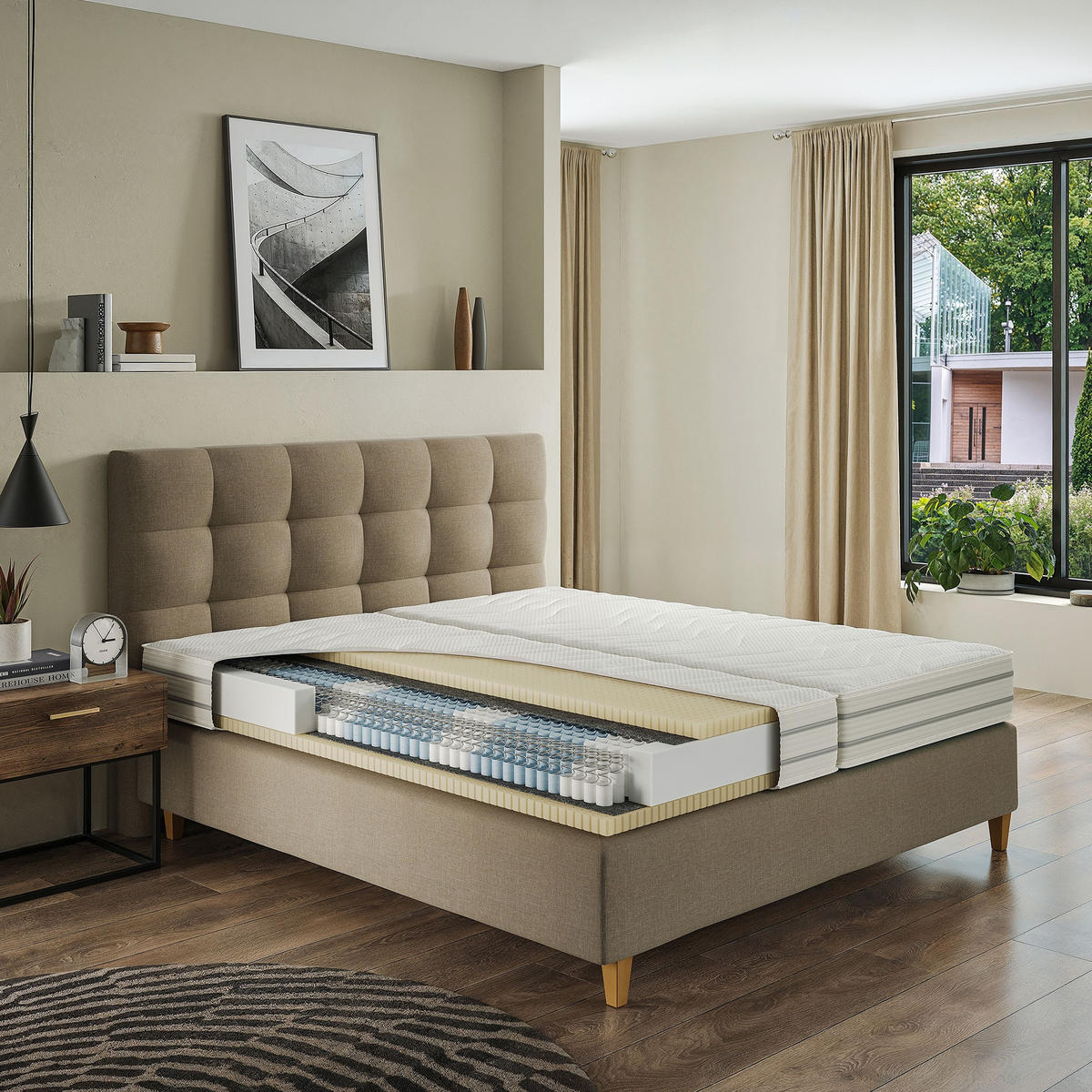 STIFTLATEX-MATRATZE "Intenso TA", H2, 180 x 200 cm, Höhe: ca. 23 cm - Weiß, Textil (180/200cm) - Hn8 Schlafsysteme