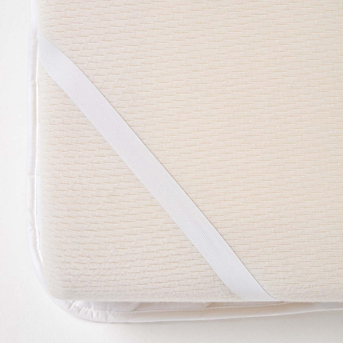 MATRATZENTOPPER 180/200 cm, Baumwolle gesteppt - Weiß, Textil (180/200cm) - Homescapes