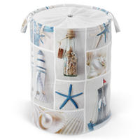 WÄSCHEKORB Meeresbrise - Beige, Textil (37/55/55cm) - Sanilo