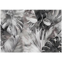 FOTOTAPETE Monstera Blätter Schwarz Weiß 150x105 - Multicolor, Papier (150/105cm) - Wallarena