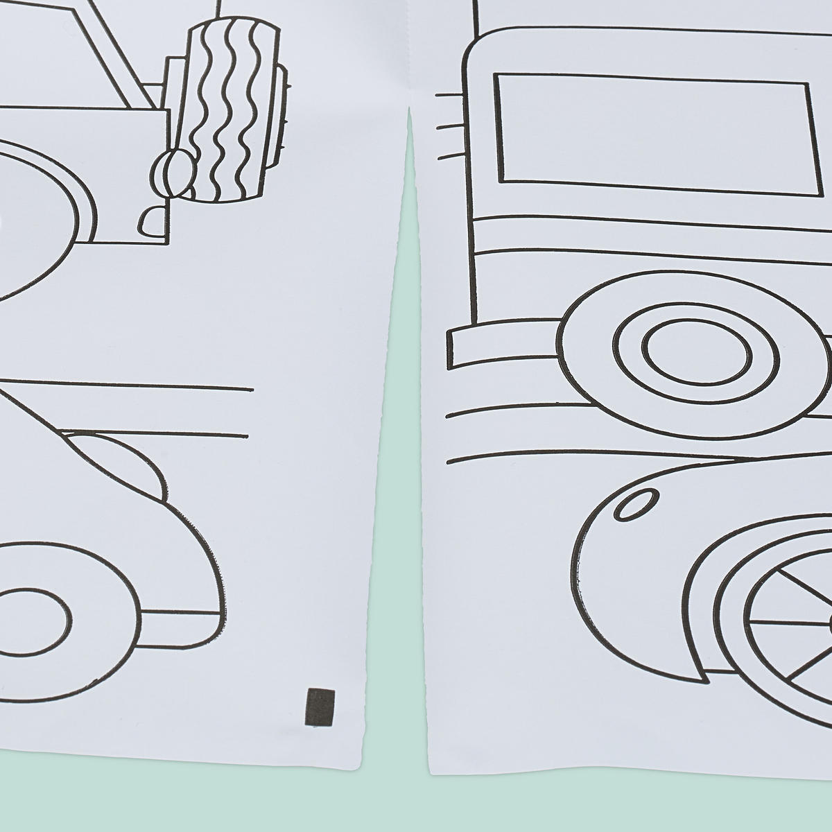 2xAUSMALTISCHDECKE - Multicolor, Papier (38/4/4cm) - Relaxdays