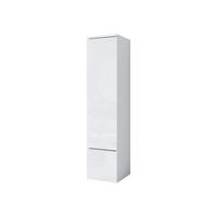 HÄNGEVITRINE Vera 001 mit LED Beleuchtung - Weiß Hochglanz/Alufarben, Holzwerkstoff/Kunststoff (30/130/33cm) - MIRJAN24