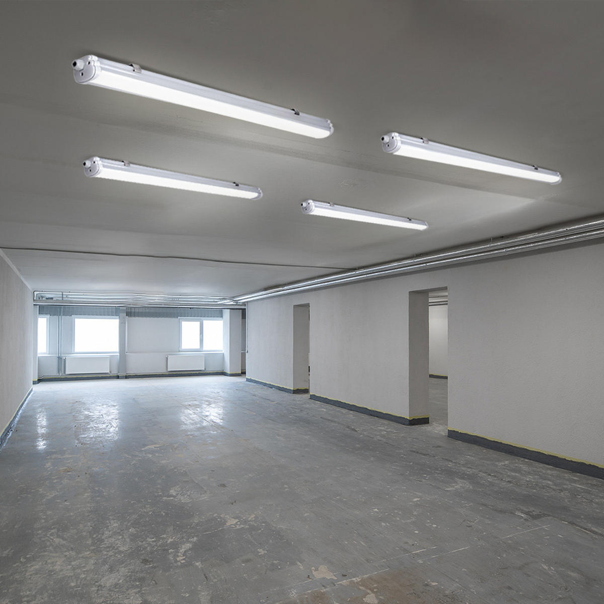 LED DECKENLEUCHTE Weiß Klassisch - Weiß, Kunststoff (60/6.5/5.8cm)