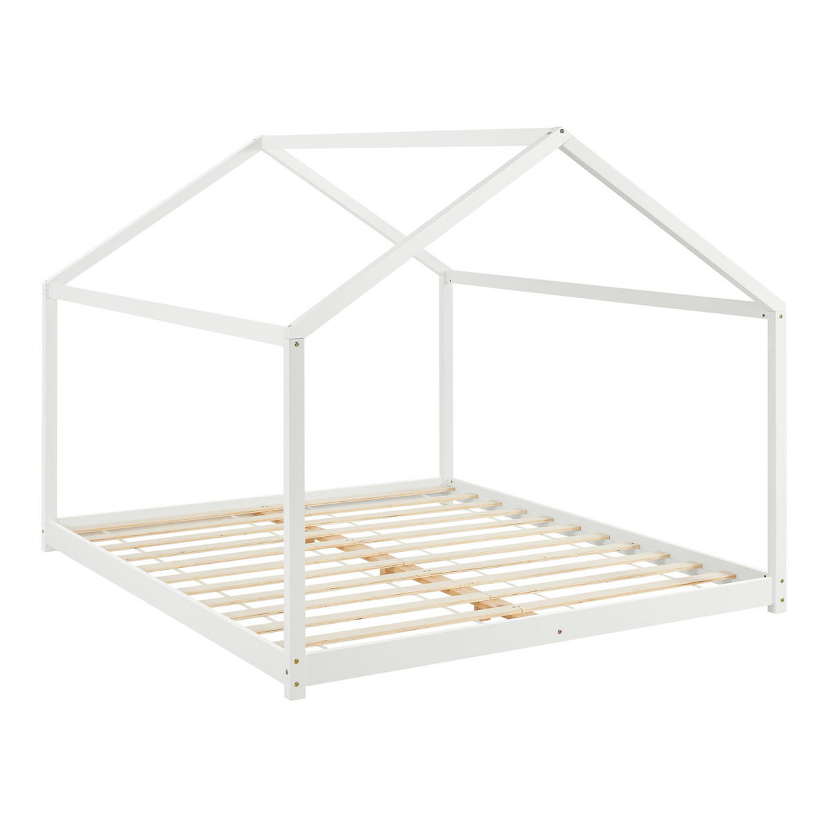 HAUSBETT Cerro - Weiß, Holz (160/200cm) - [en.casa]