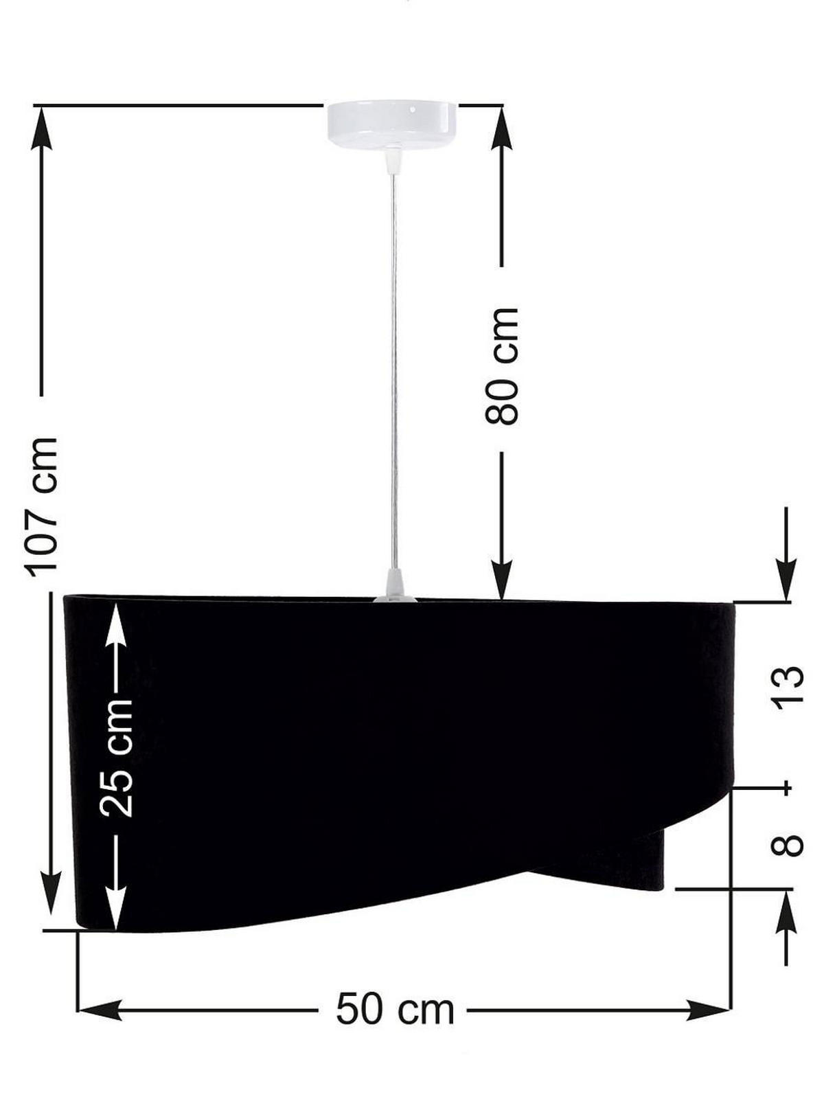 HÄNGELEUCHTE Schwarz 50/23 cm - Weiß, Kunststoff (50/1.3/23cm) - ONZENO