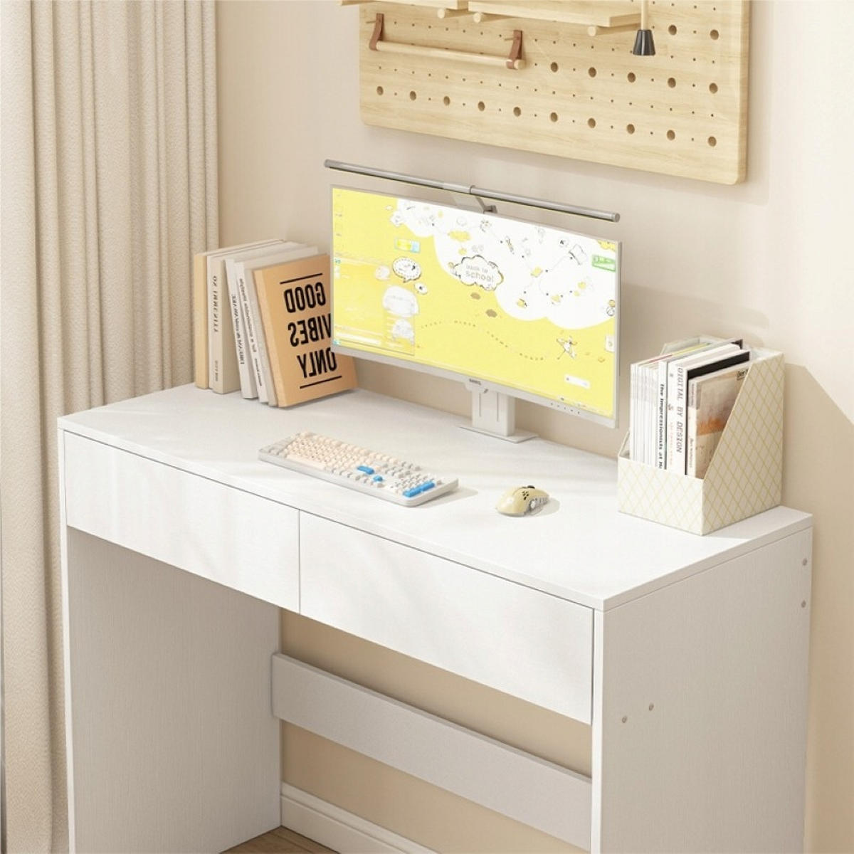 SCHREIBTISCH, weiß, 100/40/73,5 cm - Weiß, Holzwerkstoff (40/100/73.5cm)