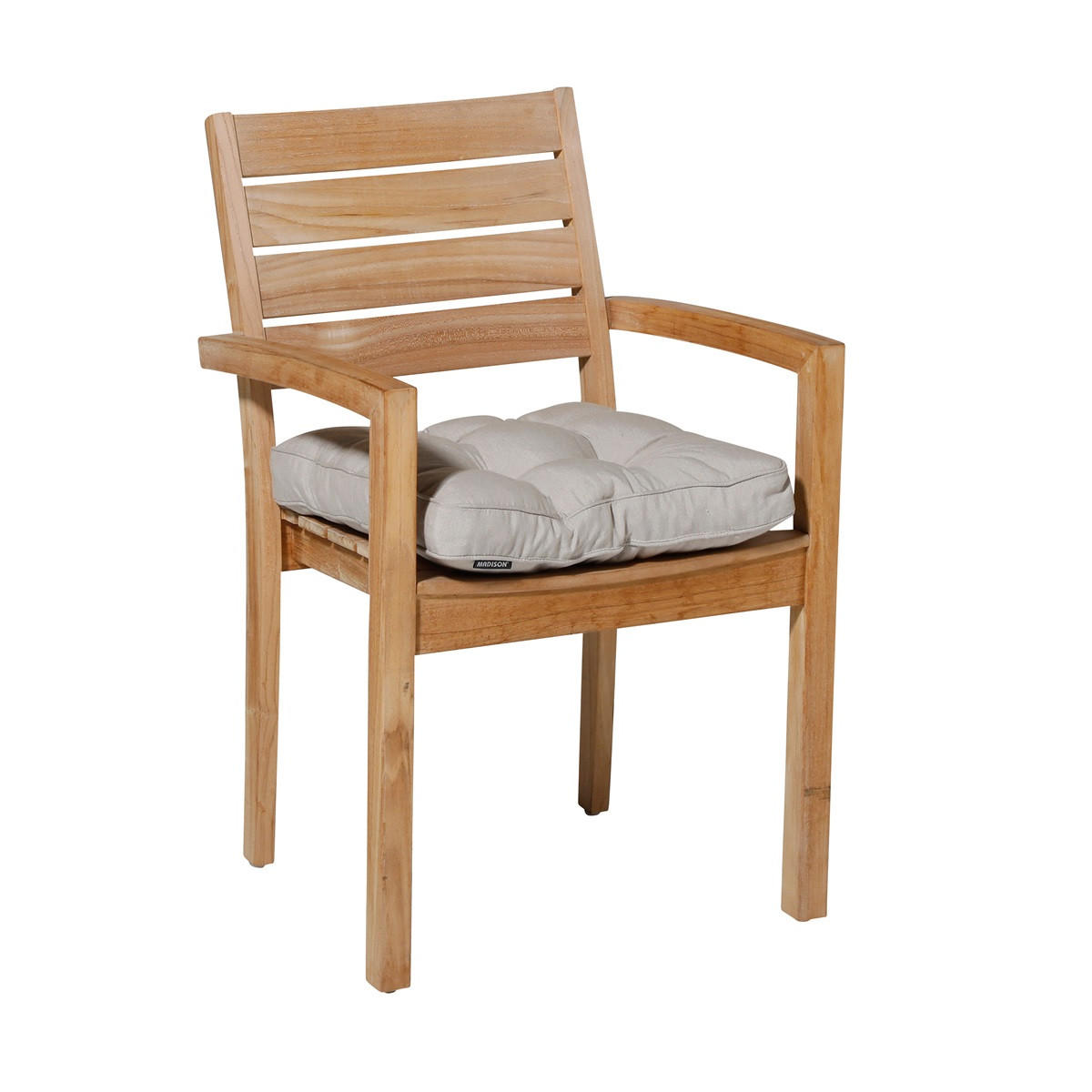 SITZKISSEN Panama 47/47 cm 4er-Set - Hellgrau, Textil (47/8/47cm) - Madison