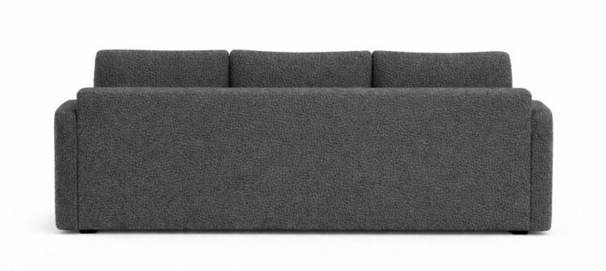 SOFA Dunkelgrau SISI Mit Schlaffunktion - Dunkelgrau/Grau, Textil (207/90/87cm) - Sepro Meble