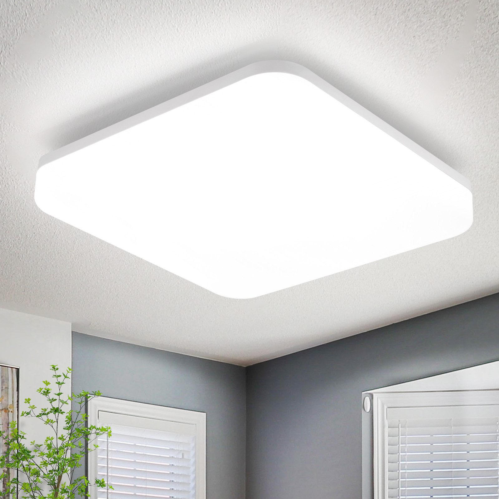 LED-DECKENLEUCHTE Madsen 22/22/4.8cm - Weiß, Kunststoff (22/22/4.8cm) - Nettlife