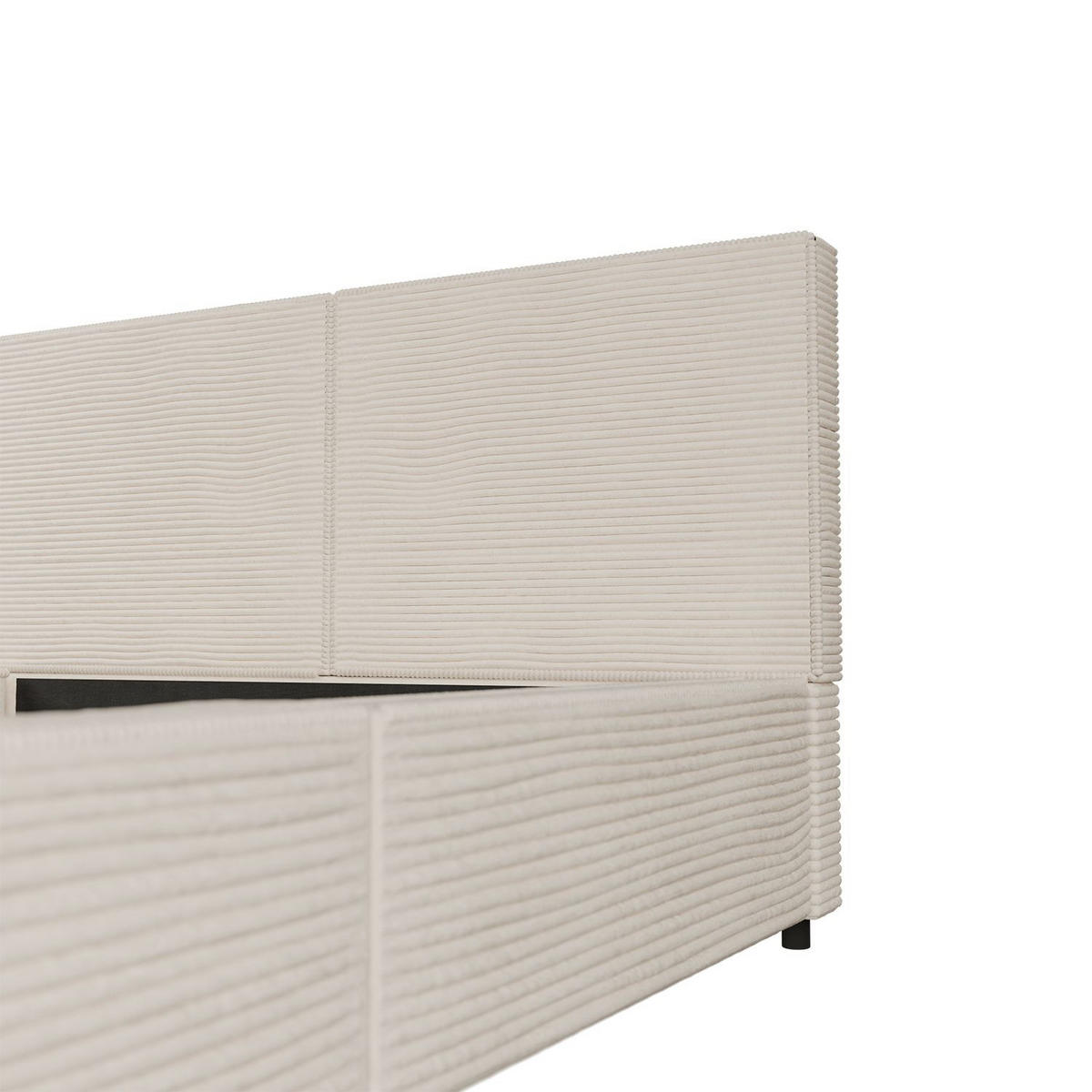 POLSTERBETT Salerno Cord beige 140x200 cm - Beige, Textil (140/200cm) - Juskys