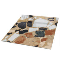 TISCHPLATTE 50x50 cm – Abstraktes Mosaik - Braun, Glas (50/50/0.4cm) - Wallfluent