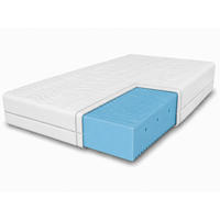 SCHAUMMATRATZE Nicole mit Massageschicht, 120x200 cm, Höhe 10 cm, H3, Weiß - Weiß, Textil (120/200cm) - Marpur