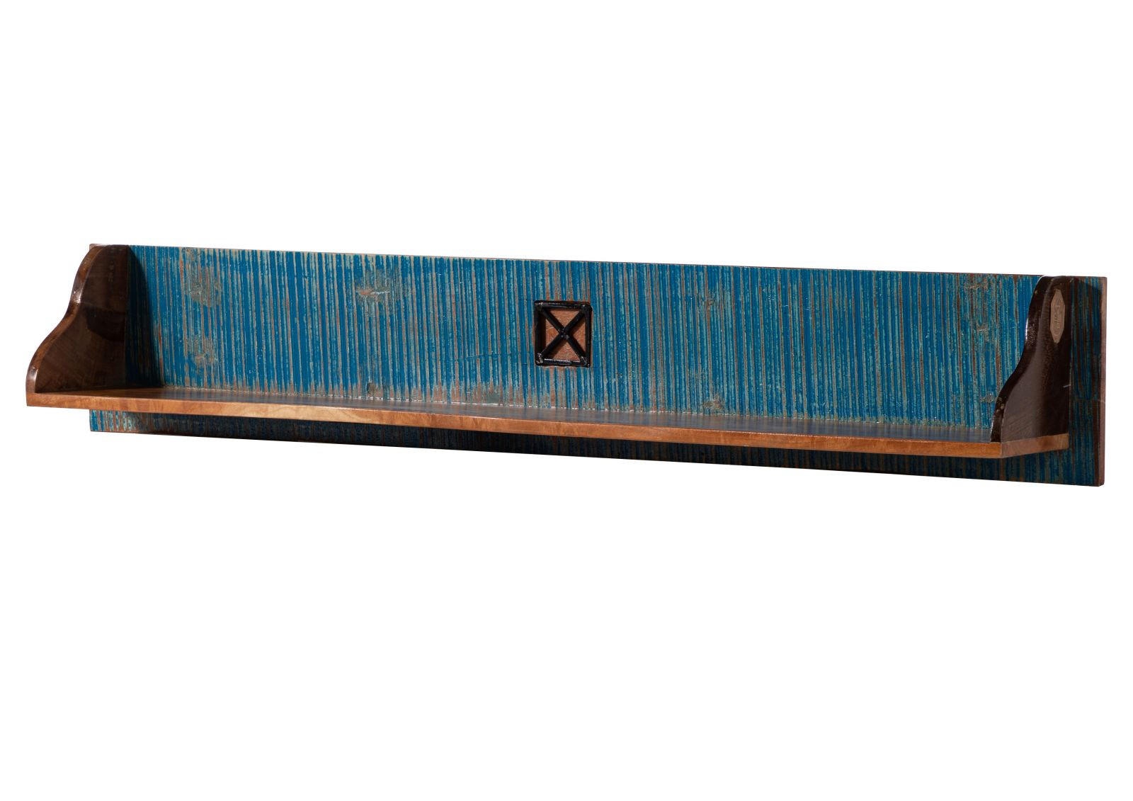 WANDREGAL Altholz 140x22x24 mehrfarbig lackiert NATURE OF SPIRIT #118 - Multicolor, Holz (140/24/22cm) - Massivmoebel24
