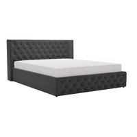 POLSTERBETT 180x200 cm Rolia, Glamour, Chesterfield, Schwarz - Schwarz, Holz/Textil (180/200cm) - Emporius