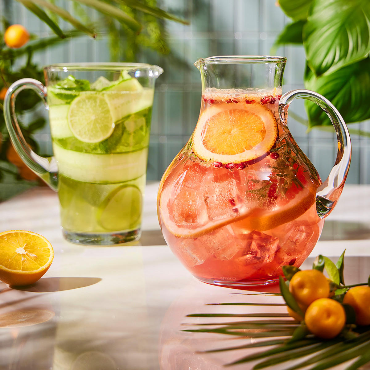 WASSERKRUG, 1 Stk., 1000 ml, Handgemacht - Transparent, Glas (1L) - Krosno Glass