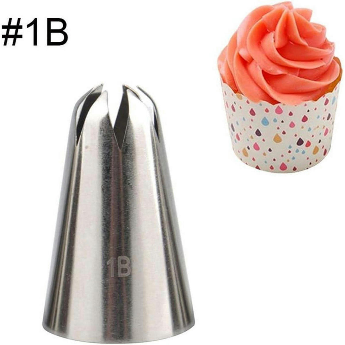 SPRITZTÜLLEN Set 4-teilig Edelstahl - Silberfarben, Metall (3/4.8/4.8cm)