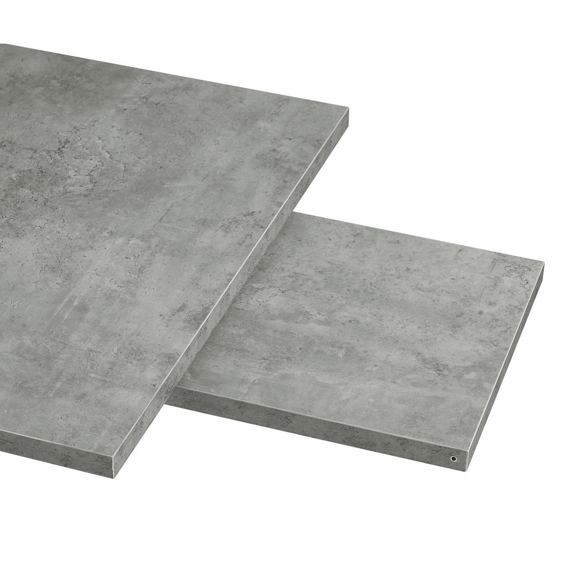 ESSTISCH ANNA 120-160/80/76 cm Beton - Anthrazit, Holz (80/120/76cm) - B&D Home