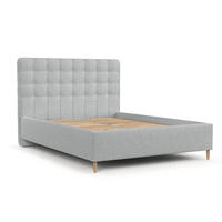 POLSTERBETT Paloma 120/200 cm Hellgrau im Riva Stoff - Hellgrau/Naturfarben, Holz/Holzwerkstoff (120/200cm) - AltaBeds