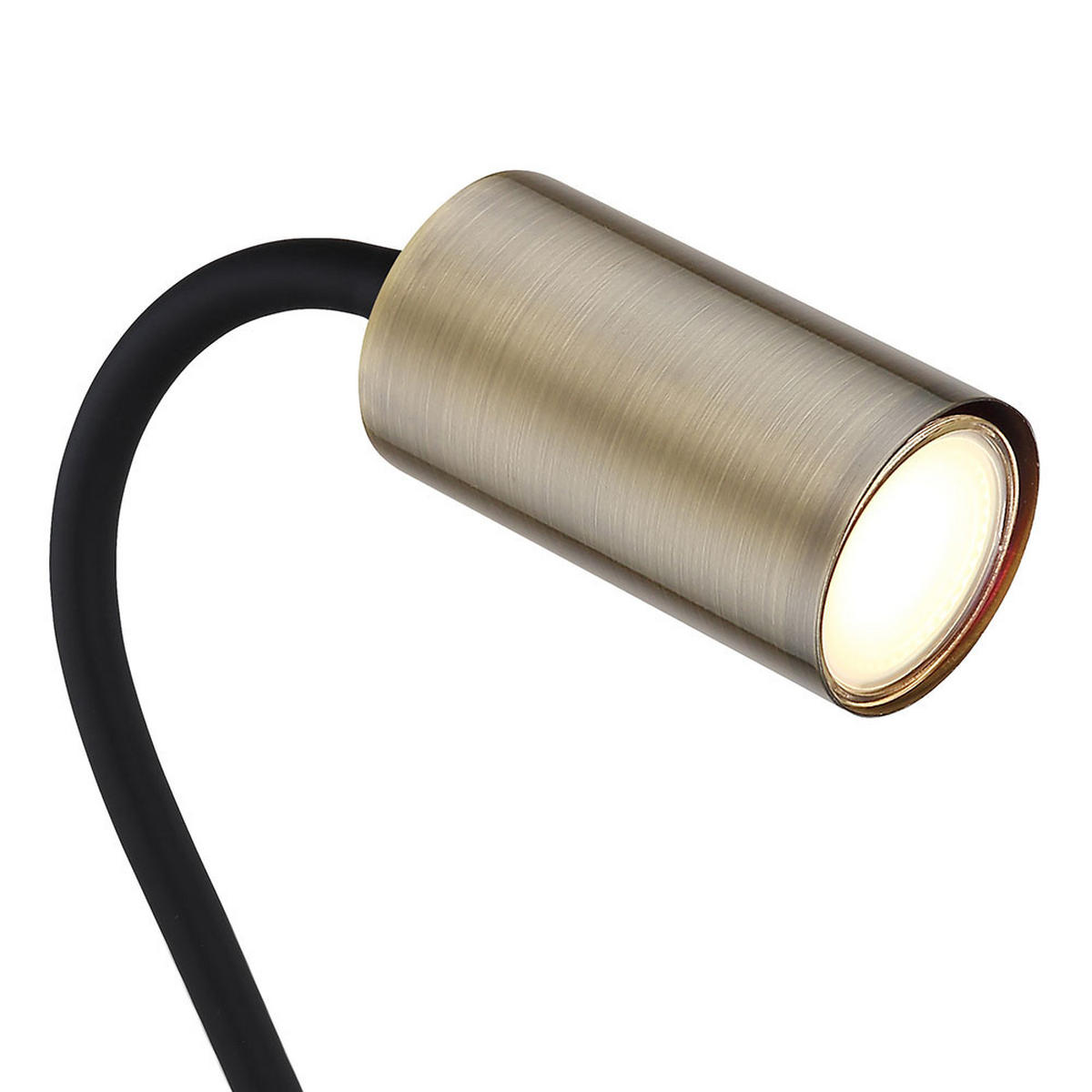 TISCHLEUCHTE Klemmleuchte Messing Schwarz - Messingfarben, Metall (29/10/41.5cm) - Globo Lighting