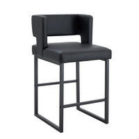 BARSTUHL 2er-Set nordisches Design 91,4 cm Metall/PU Black - Schwarz, Metall (53.3/91.4/48cm) - Meubliv