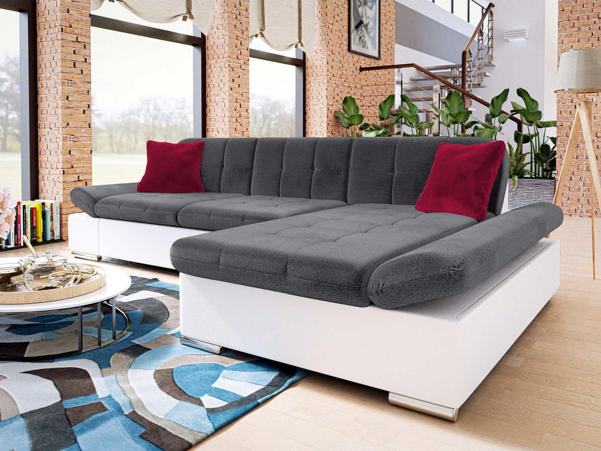 ECKSOFA Malwi, Seite: Rechts - Multicolor, Holz/Textil (278/161cm) - MIRJAN24