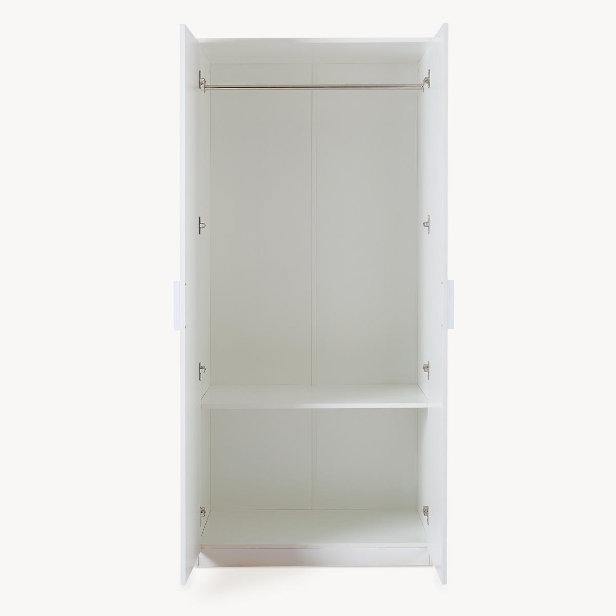 KLEIDERSCHRANK Eiselfing - Weiß, Holzwerkstoff (80/176/52cm) - [en.casa]