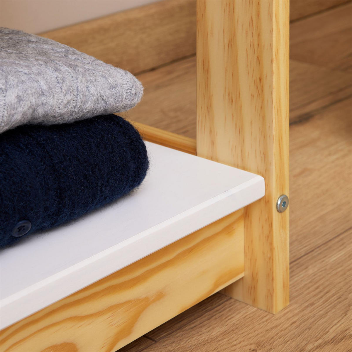 KINDERREGAL SALLY NATUR/WEISS - Naturfarben/Weiß, Holz (44/118/42cm) - IDIMEX