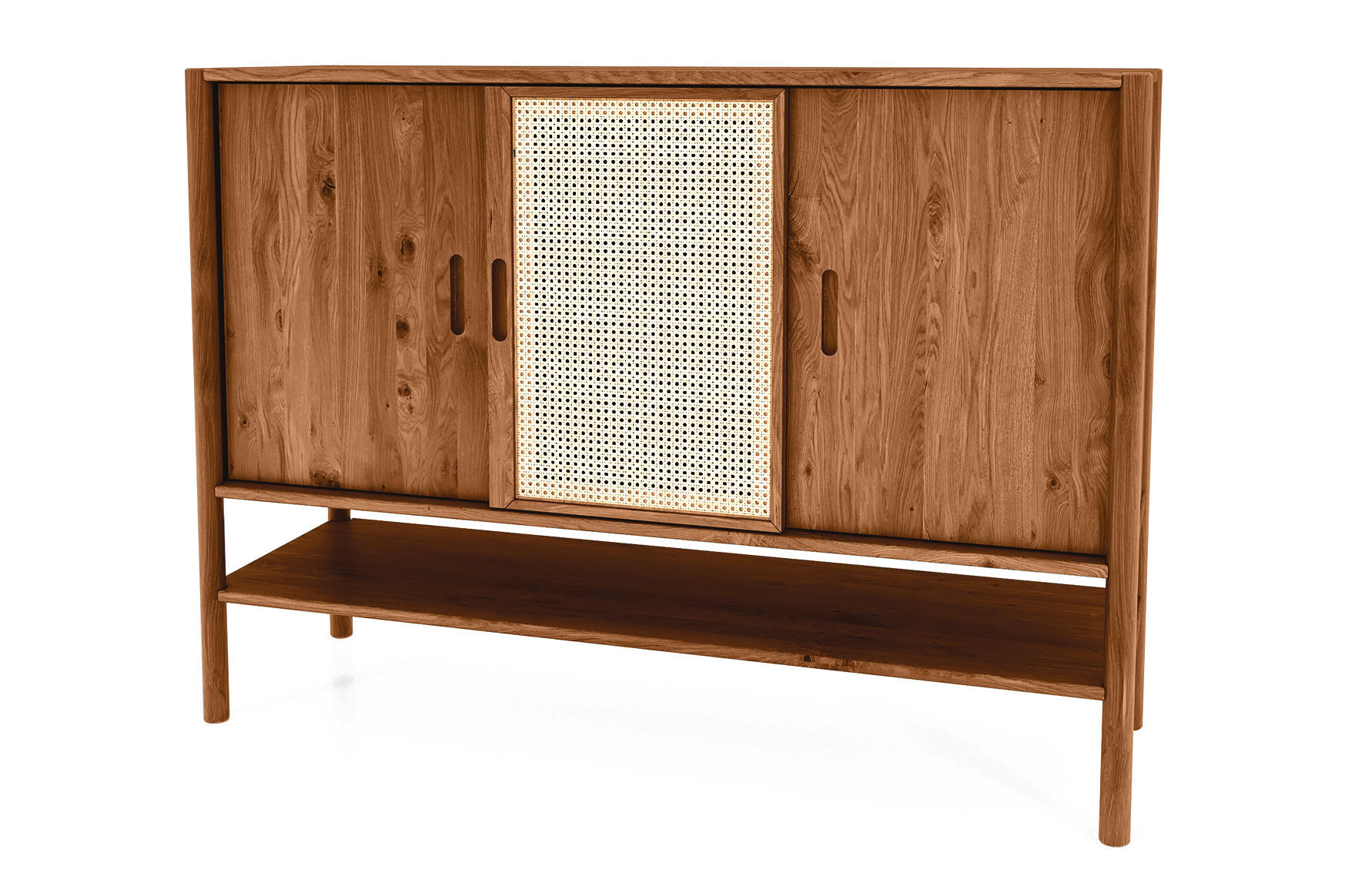 KOMMODE INA Wildeiche - Mokka, Holz (142/101/46cm) - byoak