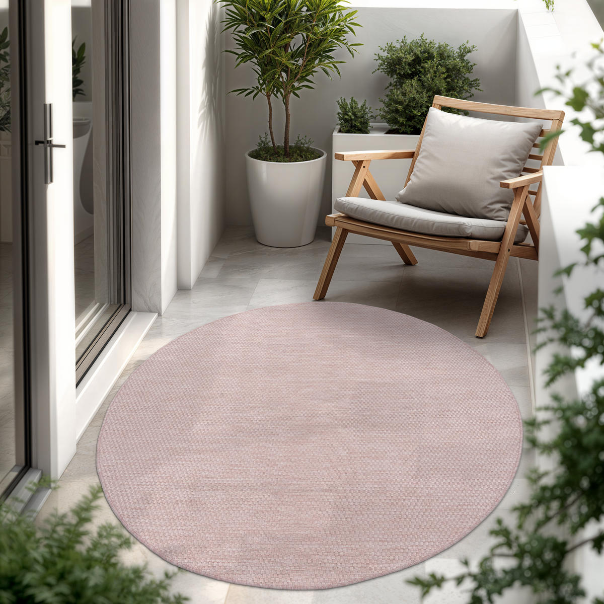 OUTDOORTEPPICH 120/120 cm Venedig 165 - Pink, Textil (120/120cm) - Paco Home