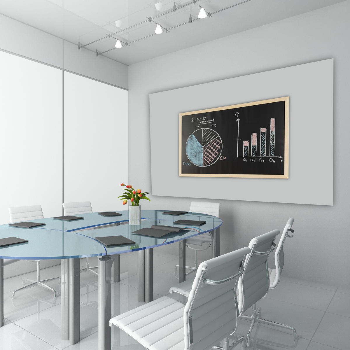 KREIDETAFEL - Schwarz, Holz/Holzwerkstoff (60/40/2cm) - Relaxdays