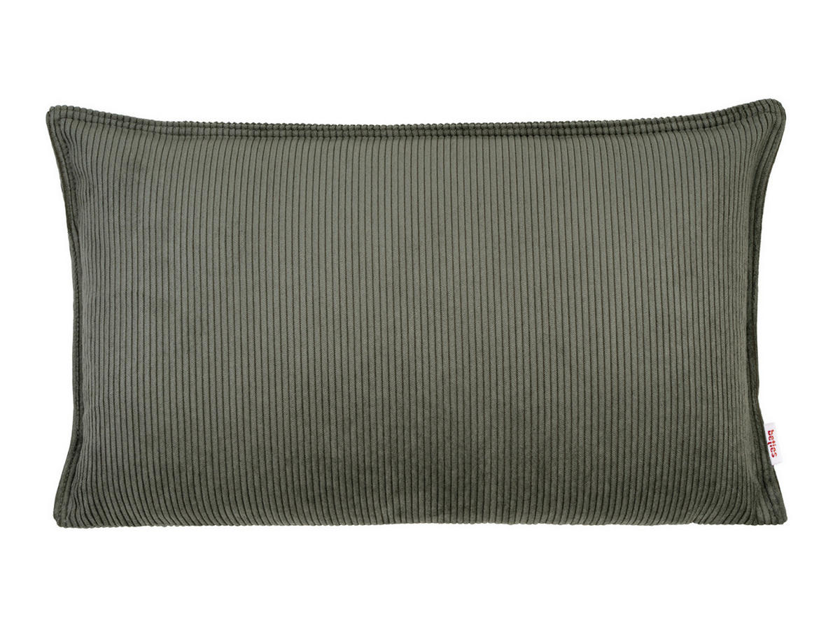 KISSENHÜLLE HYggelig No.1 stein-grau Cord-Samt 50/30 cm - Grau, Textil (30/50cm) - beties Heimtextil