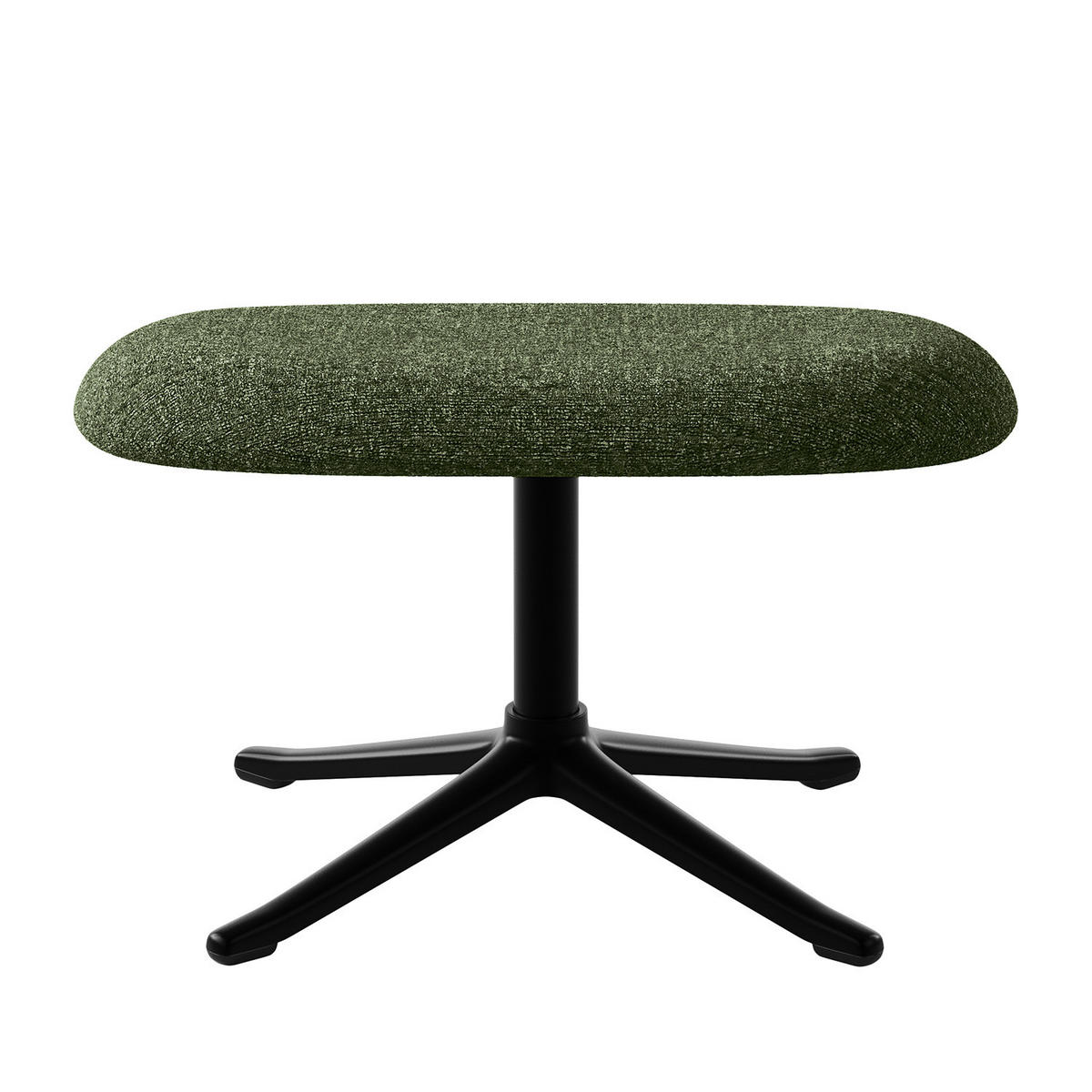 POLSTERHOCKER - Schwarz/Grün, Textil/Metall (53/37/46cm) - home24