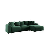 ECKSOFA Megan In Salvador - Dunkelgrün, Holzwerkstoff/Textil (331/165cm) - Fun Möbel