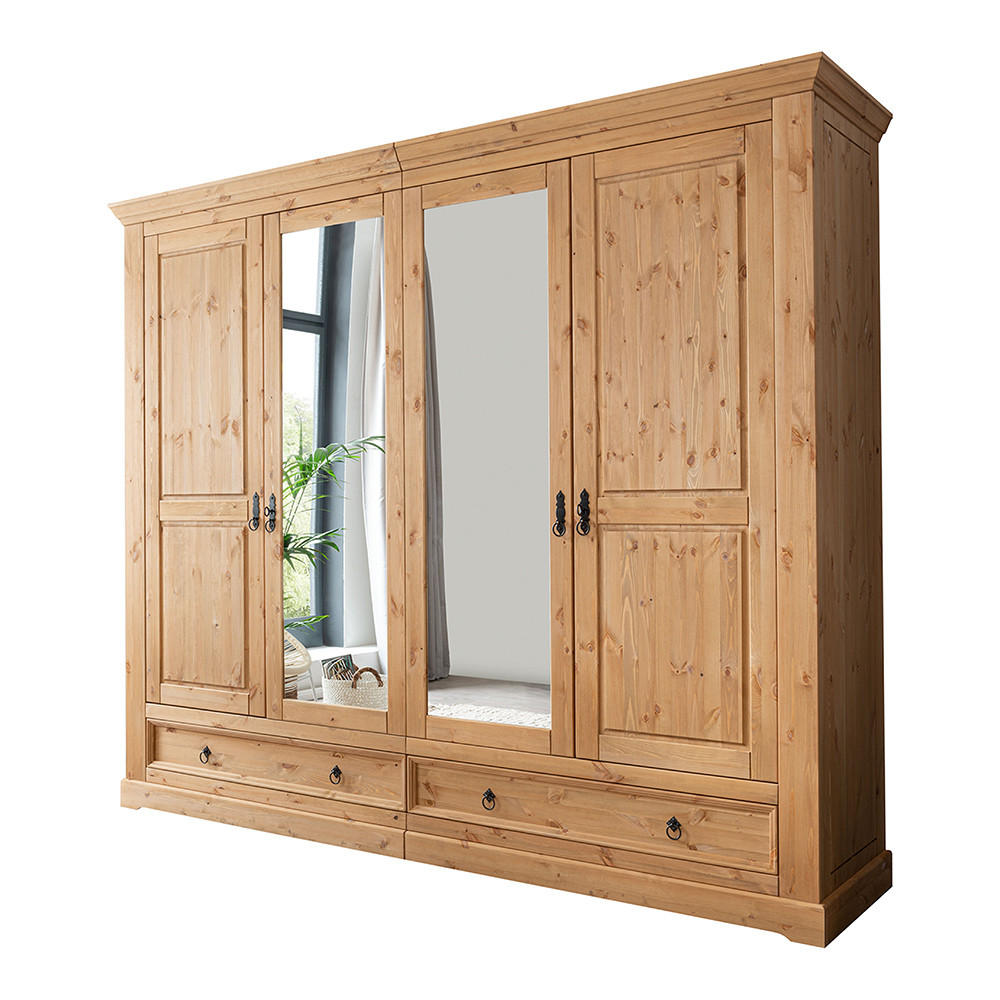 KLEIDERSCHRANK Steinkjer-69 - Braun, Holz (254/215/62cm) - Lomado