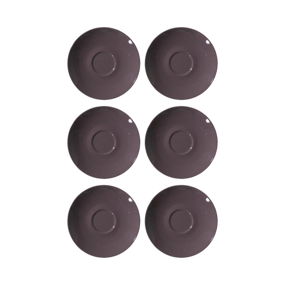ESPRESSOUNTERTASSEN Doppio Toffee ø 12 cm 6er Set - Braun, Keramik (12cm) - Ritzenhoff Breker
