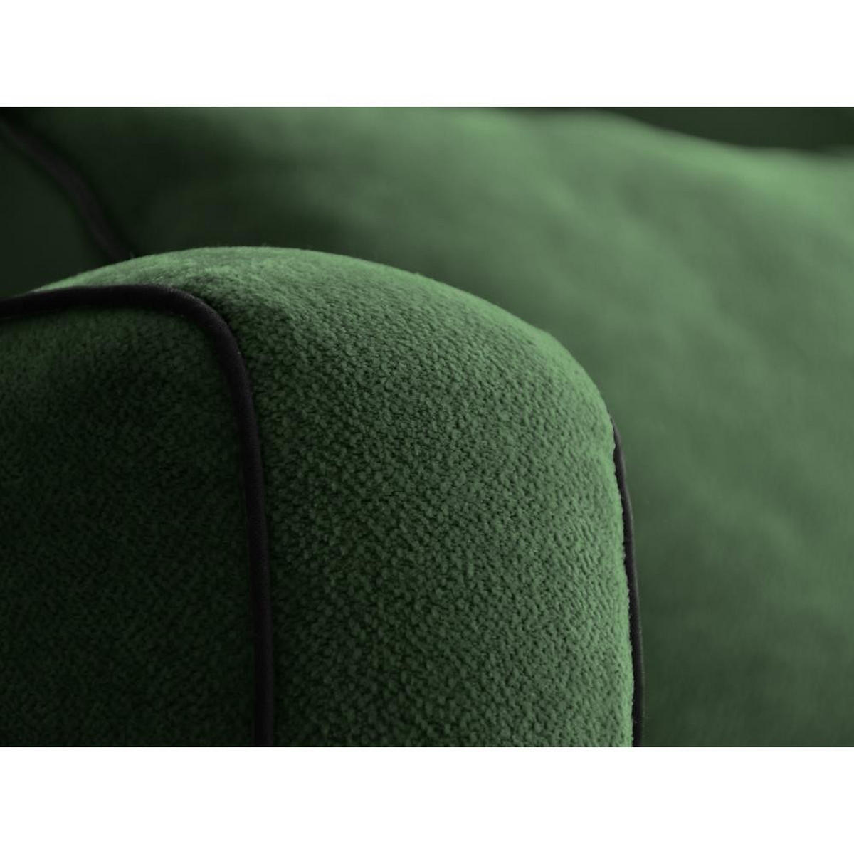 DREHSESSEL Dolce dunkelgrün velour - Dunkelgrün/Schwarz, Textil (90/83/90cm) - Beautysofa