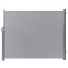 SEITENMARKISE hellgrau ausziehbar 160/300 cm Dorio - Silberfarben/Grau, Kunststoff (305/160/9cm) - Beliani