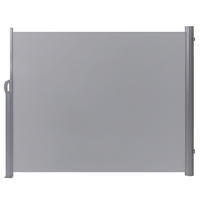 SEITENMARKISE hellgrau ausziehbar 160/300 cm Dorio - Silberfarben/Grau, Kunststoff (305/160/9cm) - Beliani